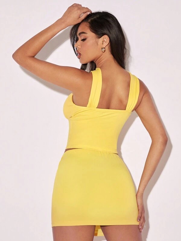 Cut Out Crop T & Bodycon Skirt