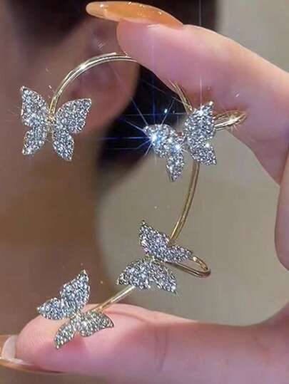 1pc Rhinestone Ear Wrap